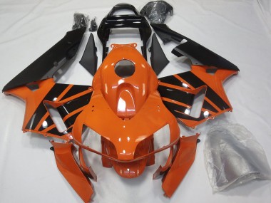 Carenagens Moto Honda CBR600RR 2003-2004 - Laranja Preto Brilhante OEM Estilo