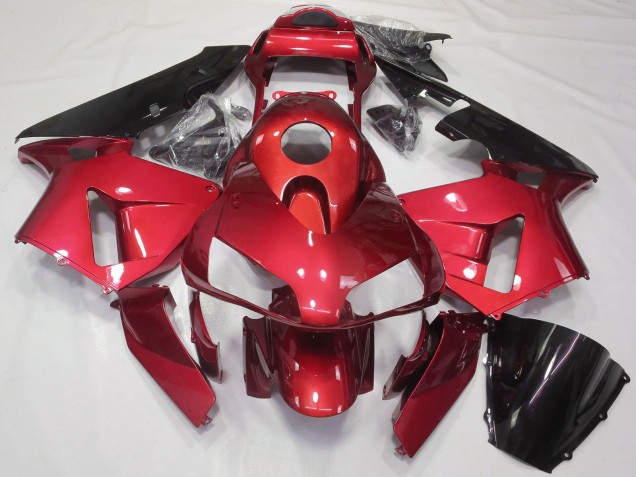 Kits Carenagem Moto Honda CBR600RR 2003-2004 - Vermelho Preto Brilhante
