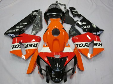 Carenagem Moto Honda CBR600RR 2005-2006 - Laranja Branco Vermelho Preto Brilhante Repsol