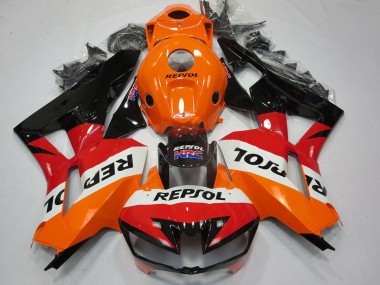 Carenagens Moto Honda CBR600RR 2013-2023 - Laranja Branco Vermelho Preto Brilhante Repsol