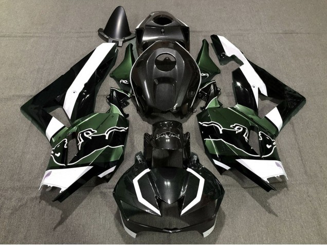 Carenagens Moto Honda CBR600RR 2013-2026 - Preto Fibra de Carbono Branco Verde Touro