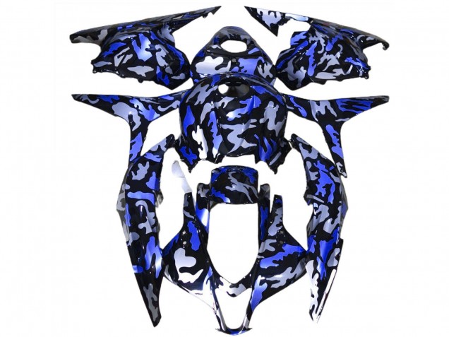 Carenagens Moto Honda CBR600RR 2009-2012 - Azul Branco Camouflage