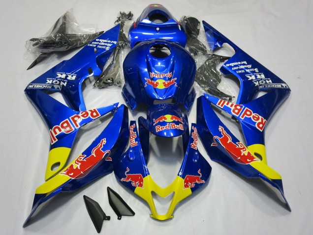 Carenagens Moto Honda CBR600RR 2007-2008 - Azul Amarelo Red Bull