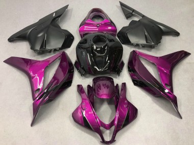 Carenagens Moto Honda CBR600RR 2009-2012 - Rosa Preto Brilhante OEM Estilo