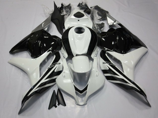 Carenagens Moto Honda CBR600RR 2009-2012 - Branco Preto Brilhante