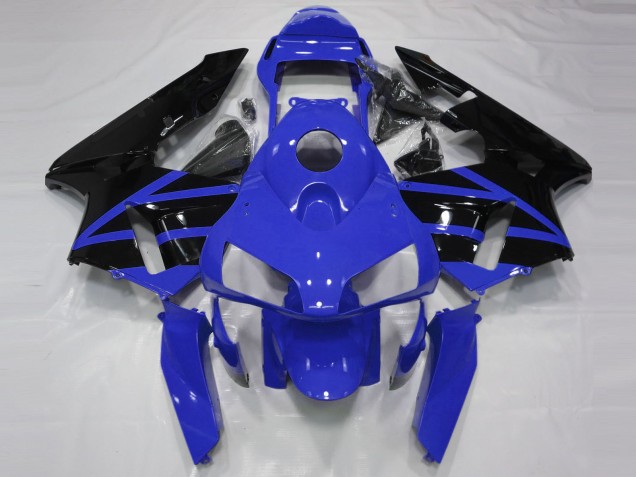 Carenagens Moto Honda CBR600RR 2003-2004 - Azul Preto Brilhante Listra
