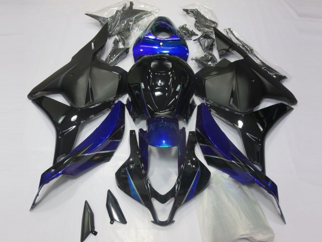 Carenagem Moto Honda CBR600RR 2009-2012 - Azul Preto Brilhante Preto Fosco