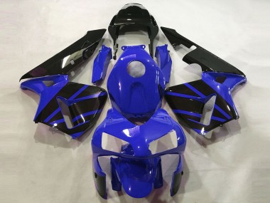 Carenagens Moto Honda CBR600RR 2003-2004 - Azul Preto Brilhante OEM Estilo
