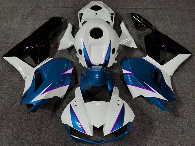 Carenagem Moto Honda CBR600RR 2013-2023 - Branco Azul Preto Brilhante