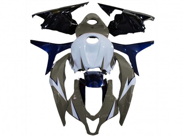 Carenagens Moto Honda CBR600RR 2009-2012 - Branco Cinzento Azul Preto Brilhante