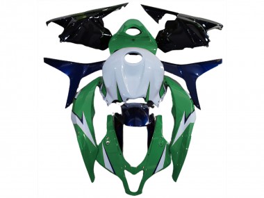 Carenagem Moto Honda CBR600RR 2009-2012 - Branco Verde Azul Preto Brilhante