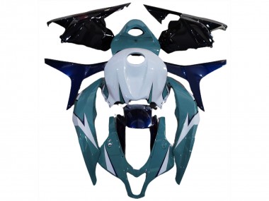 Kits Carenagem Moto Honda CBR600RR 2009-2012 - Branco Azul Preto Brilhante