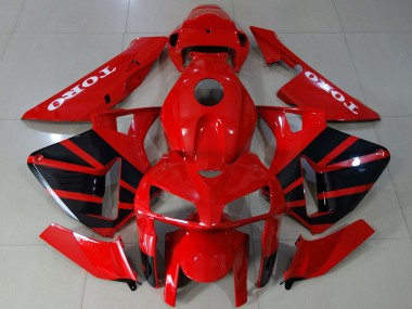 Carenagens Moto Honda CBR600RR 2005-2006 - Vermelho Brilhante Preto