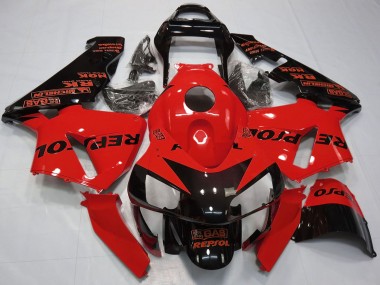 Carenagens Moto Honda CBR600RR 2003-2004 - Vermelho Preto Brilhante Repsol
