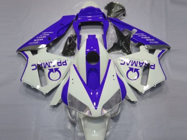 Carenagens Moto Honda CBR600RR 2003-2004 - Branco Azul Pramac