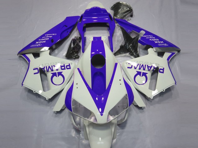 Carenagens Moto Honda CBR600RR 2003-2004 - Branco Azul Pramac