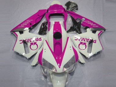 Carenagens Moto Honda CBR600RR 2003-2004 - Branco Rosa Pramac