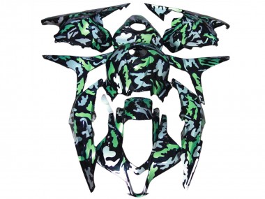 Carenagens Moto Honda CBR600RR 2009-2012 - Verde Cinzento Camouflage