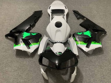 Carenagens Moto Honda CBR600RR 2003-2004 - Branco Verde Preto Brilhante Respingos