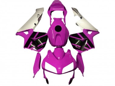 Carenagens Moto Honda CBR600RR 2003-2004 - Prata Rosa Choque Preto Brilhante