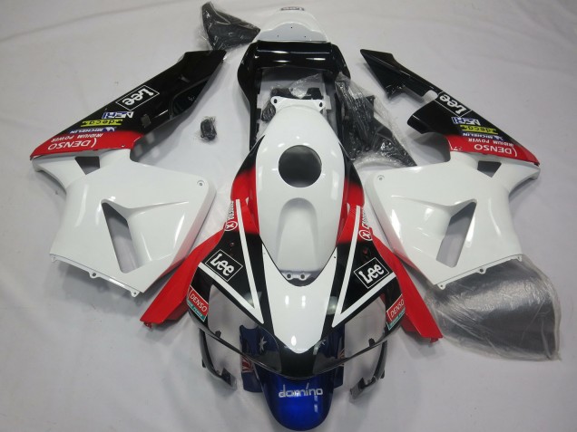 Carenagens Moto Honda CBR600RR 2003-2004 - Branco Vermelho Azul Preto Brilhante Lee