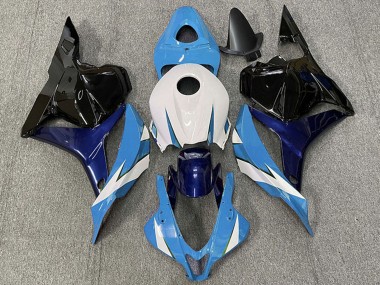 Carenagem Moto Honda CBR600RR 2009-2012 - Branco Azul Preto Brilhante