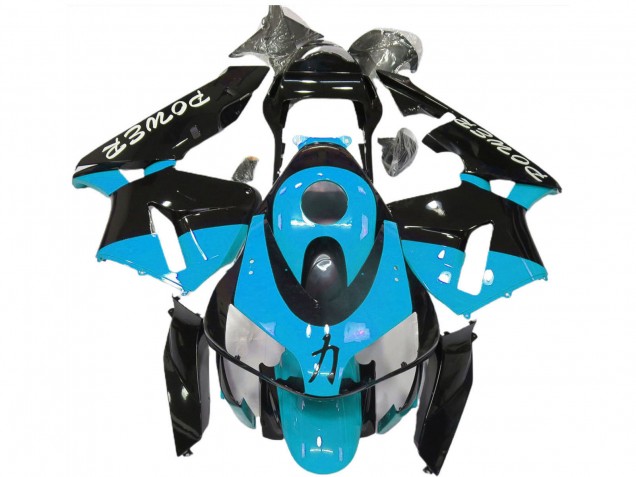 Carenagens Moto Honda CBR600RR 2003-2004 - Azul Claro Preto Brilhante Power