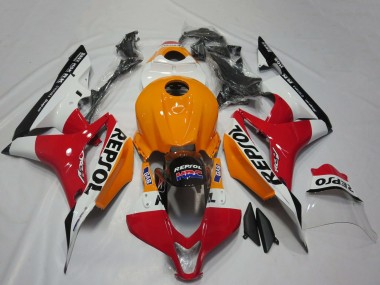 Carenagens Moto Honda CBR600RR 2007-2008 - Laranja Branco Vermelho Preto Brilhante Repsol