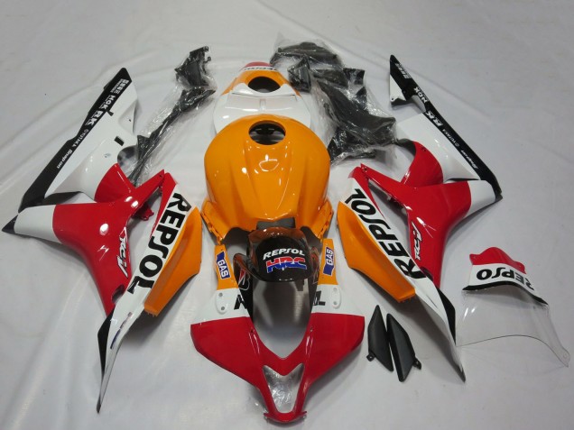 Carenagens Moto Honda CBR600RR 2007-2008 - Laranja Branco Vermelho Preto Brilhante Repsol