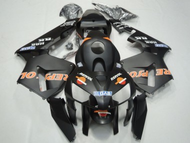 Carenagens Moto Honda CBR600RR 2003-2004 - Preto Fosco Laranja Repsol