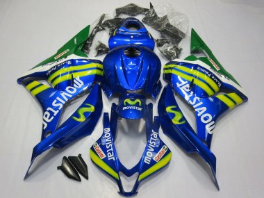 Carenagens Moto Honda CBR600RR 2009-2012 - Azul Verde MoviStar