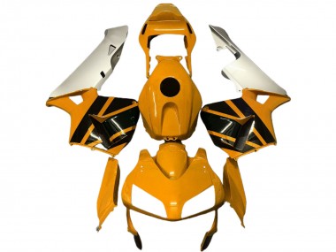 Carenagens Moto Honda CBR600RR 2003-2004 - Prata Mustard Amarelo Preto Brilhante