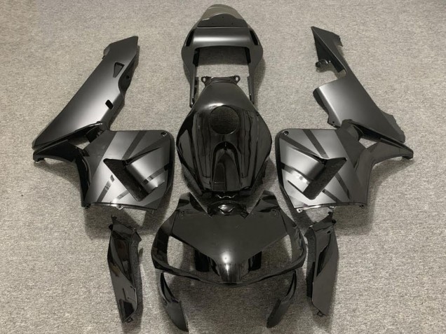 Carenagens Moto Honda CBR600RR 2003-2004 - Preto Brilhante Cinzento Fosco OEM Estilo