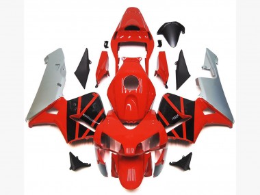 Carenagens Moto Honda CBR600RR 2003-2004 - Prata Vermelho Preto Brilhante OEM Estilo