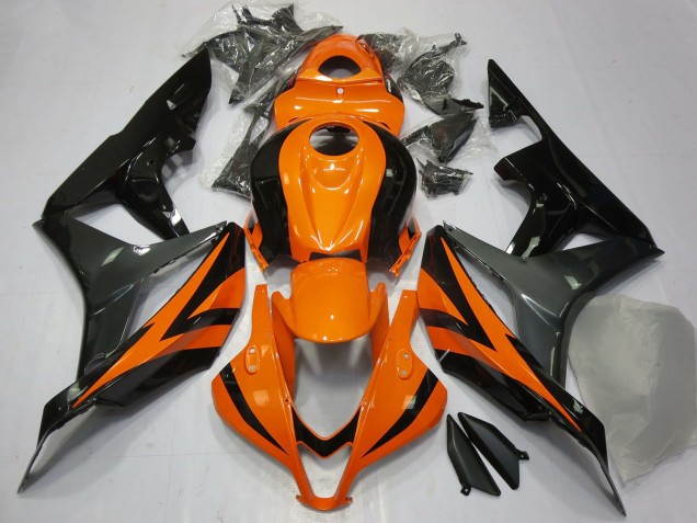 Carenagens Moto Honda CBR600RR 2007-2008 - Laranja Cinzento Preto Brilhante