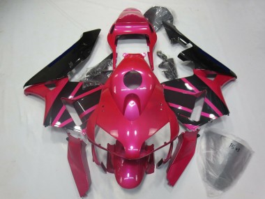 Carenagens Moto Honda CBR600RR 2003-2004 - Rosa Preto Brilhante