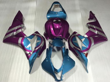 Carenagens Moto Honda CBR600RR 2007-2008 - Roxo Azul Claro Captain America