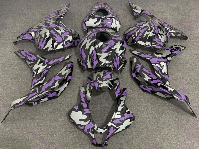 Carenagens Moto Honda CBR600RR 2009-2012 - Roxo Prata Camouflage