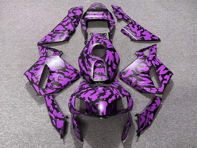 Carenagens Moto Honda CBR600RR 2003-2004 - Roxo Preto Camouflage