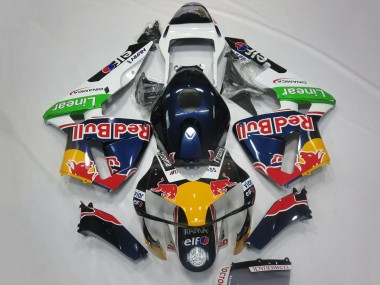 Carenagens Moto Honda CBR600RR 2003-2004 - Branco Azul Amarelo Verde Red Bull Estilo