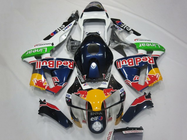 Carenagens Moto Honda CBR600RR 2003-2004 - Branco Azul Amarelo Verde Red Bull Estilo