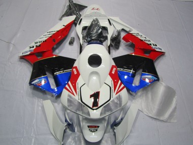 Carenagens Moto Honda CBR600RR 2003-2004 - Branco Vermelho Azul Preto Brilhante EuroBet