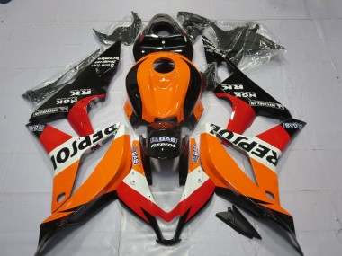 Carenagem Moto Honda CBR600RR 2007-2008 - Laranja Branco Vermelho Preto Brilhante Repsol