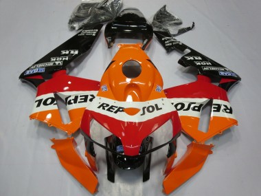 Carenagens Moto Honda CBR600RR 2005-2006 - Laranja Branco Vermelho Preto Brilhante Repsol