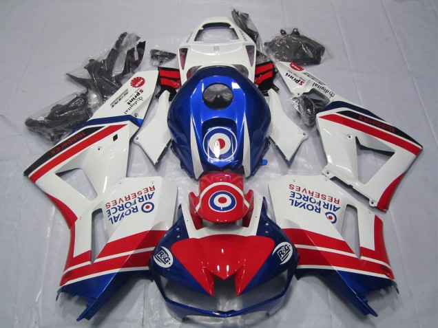 Carenagens Moto Honda CBR600RR 2013-2026 - Branco Vermelho Azul Royal Air Force