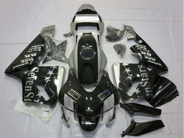 Carenagens Moto Honda CBR600RR 2003-2004 - Prata Preto Brilhante SevenStars
