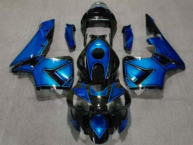 Carenagens Moto Honda CBR600RR 2003-2004 - Azul Preto Brilhante