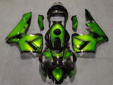 Carenagens Moto Honda CBR600RR 2003-2004 - Verde Preto Brilhante