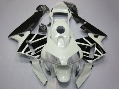 Carenagens Moto Honda CBR600RR 2003-2004 - Branco Preto Brilhante OEM Estilo