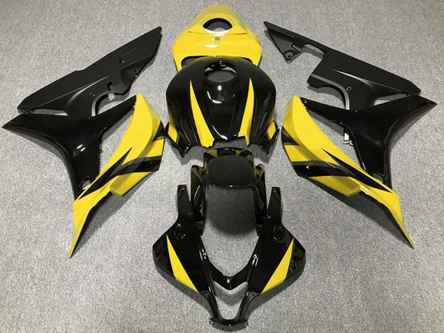 Carenagens Moto Honda CBR600RR 2007-2008 - Amarelo Preto Brilhante Preto Fosco